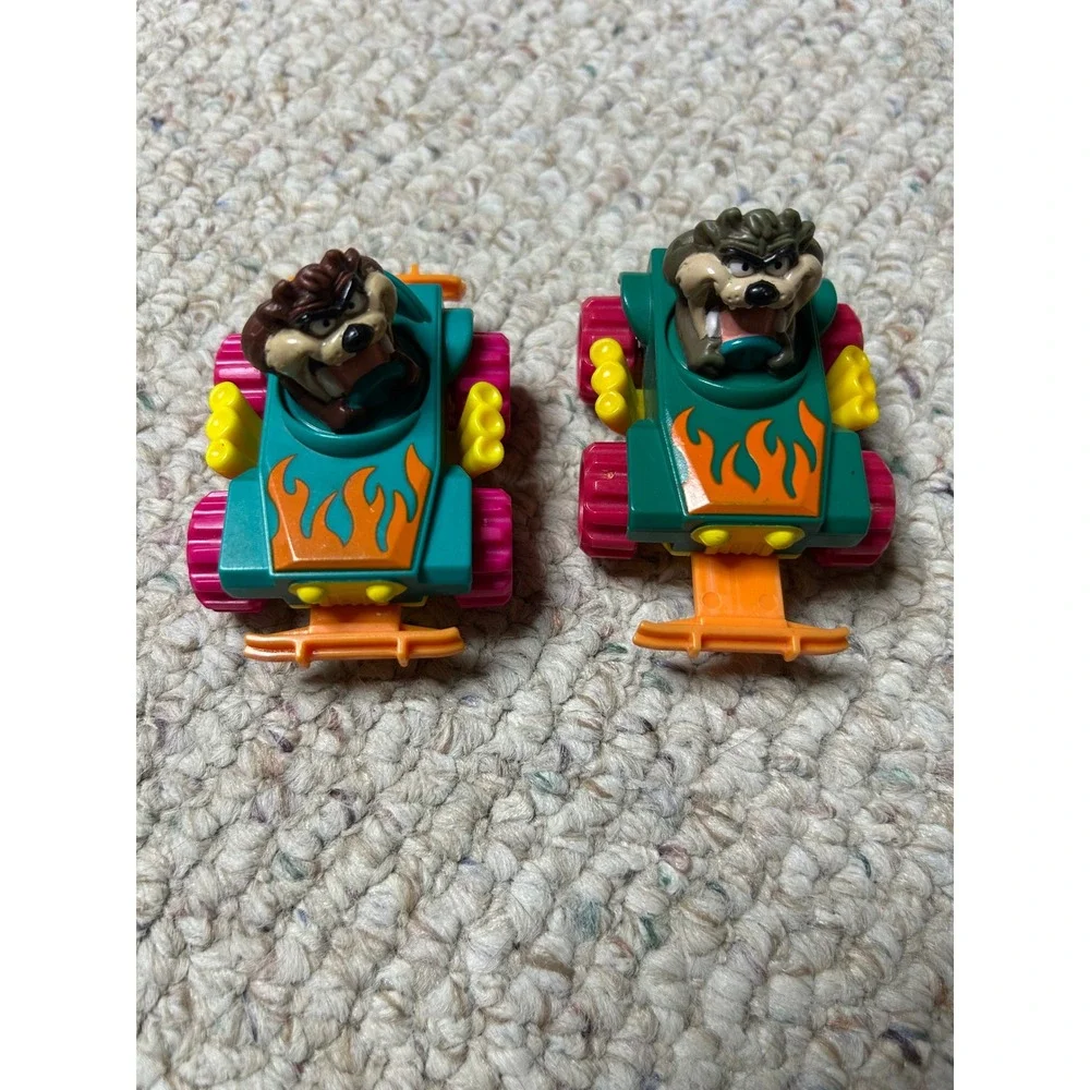 Vintage 1992 Looney Tunes Tasmanian Devil Taz Toy Cars Set Warner Bros 90s Toy